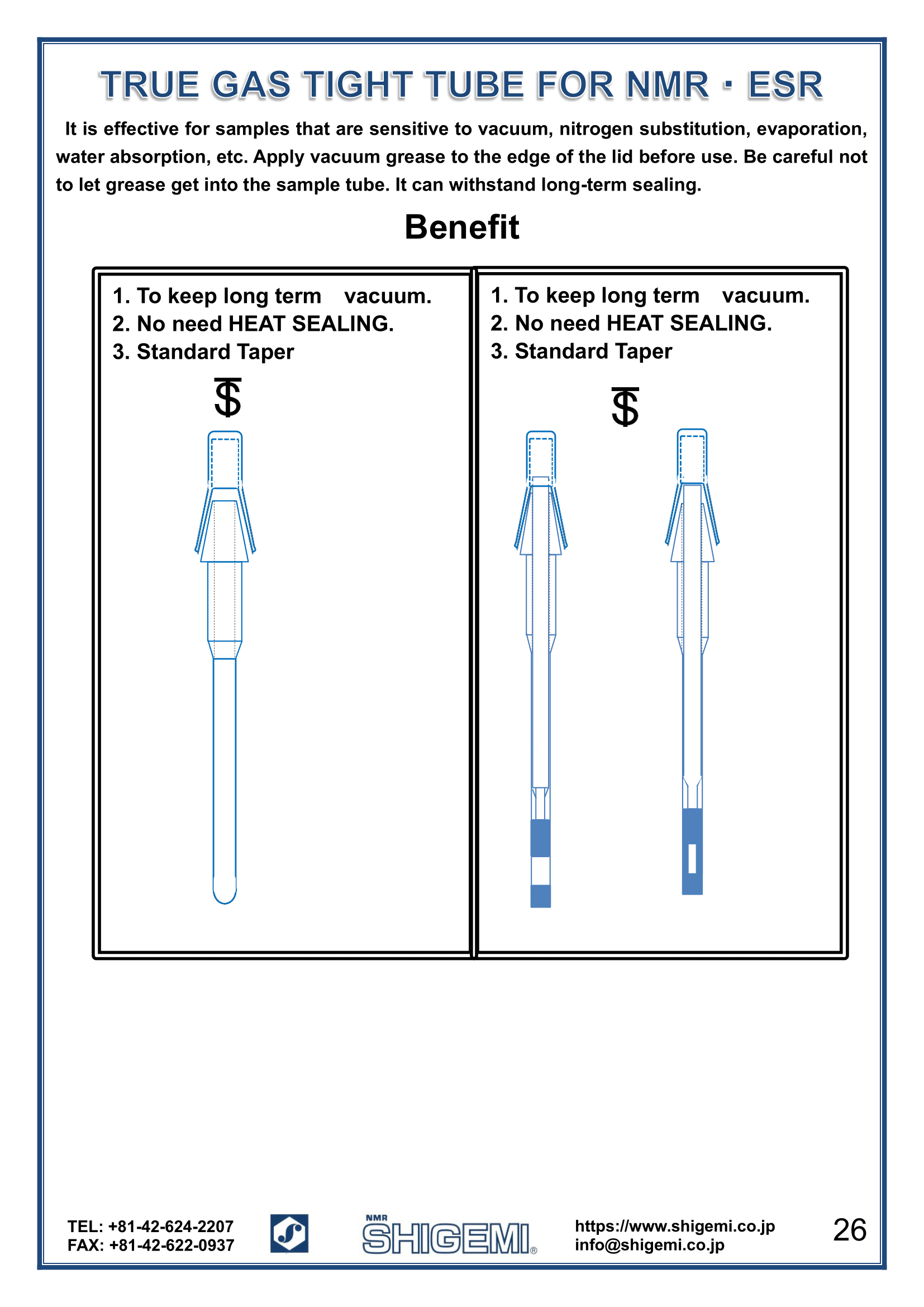 Symmetrical MICRO NMR Tubes